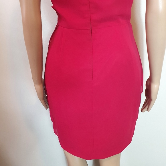 Pilgrim Australia pink strapless mini dress Sze 10 ruffled tiered cocktail party - Picture 4 of 6